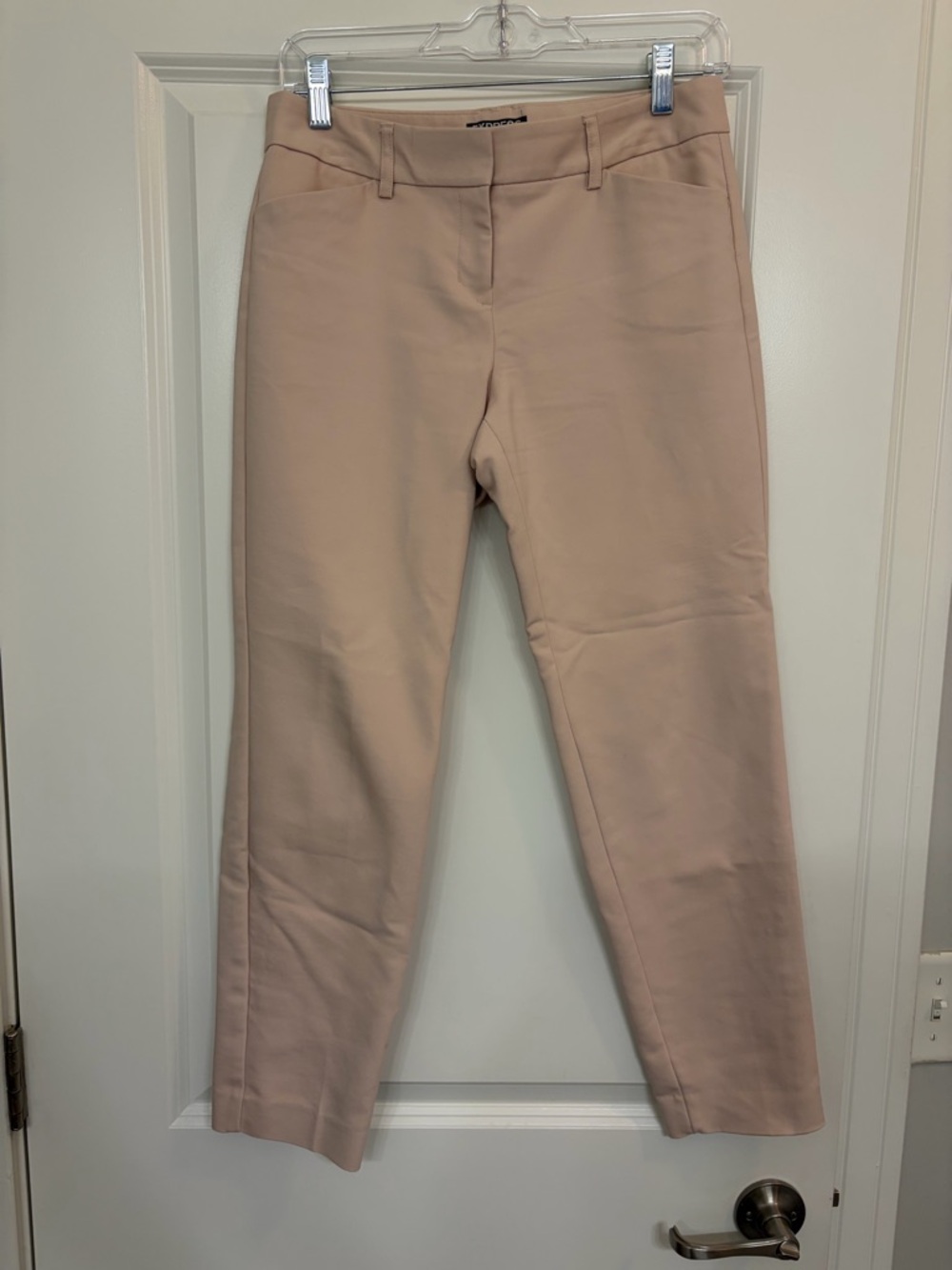 Express Straight-Leg Pants in Light Blush